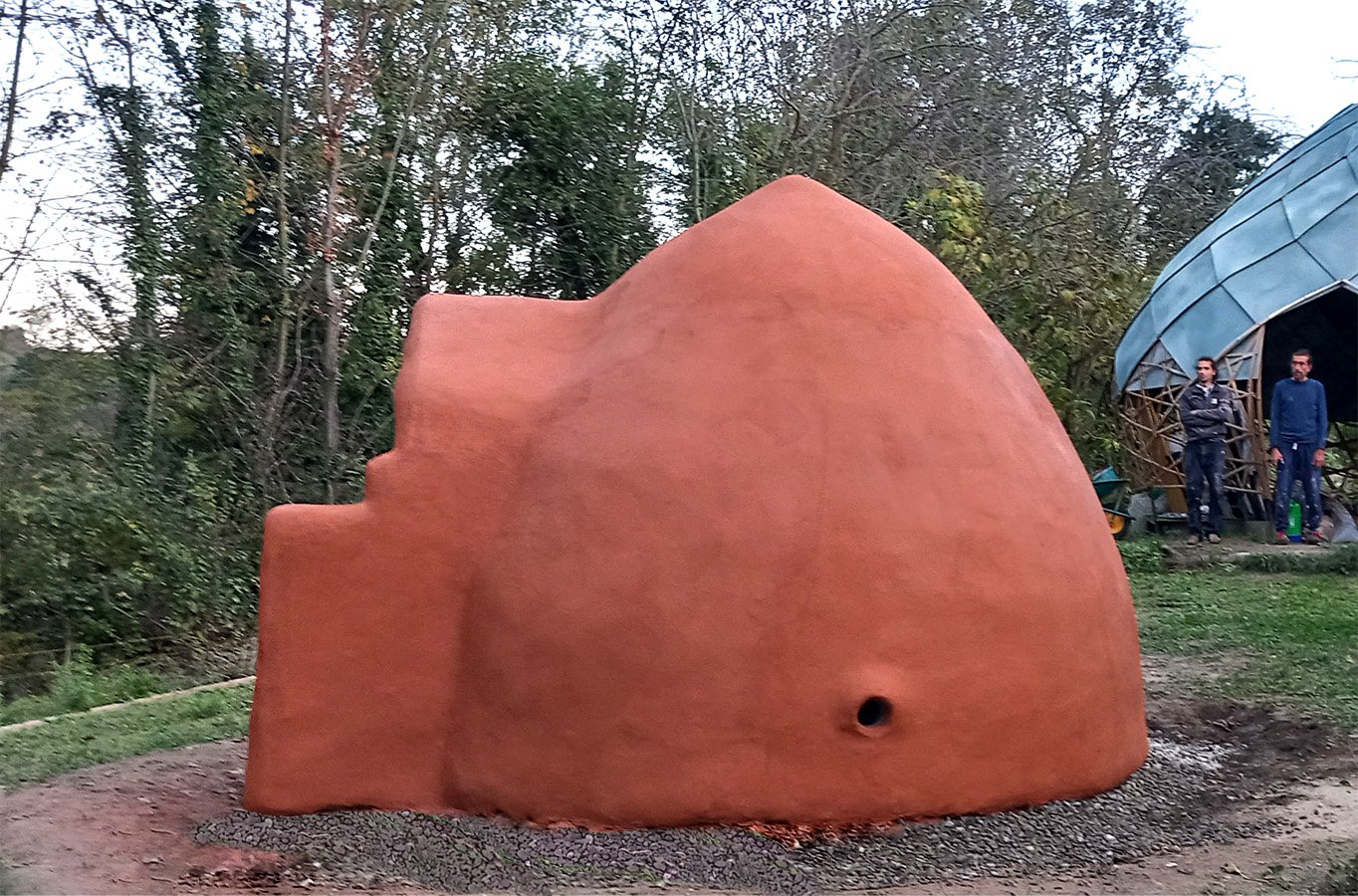 earth dome in a garden