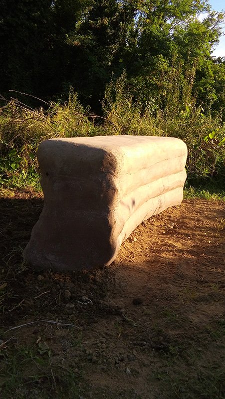 earth bench superadobe garden design